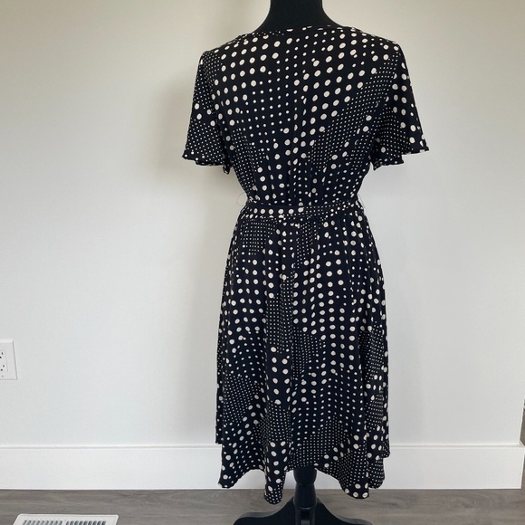 Ces Femme Polka Dot Fit & Flare Blue and White Dress - Picture 6 of 7